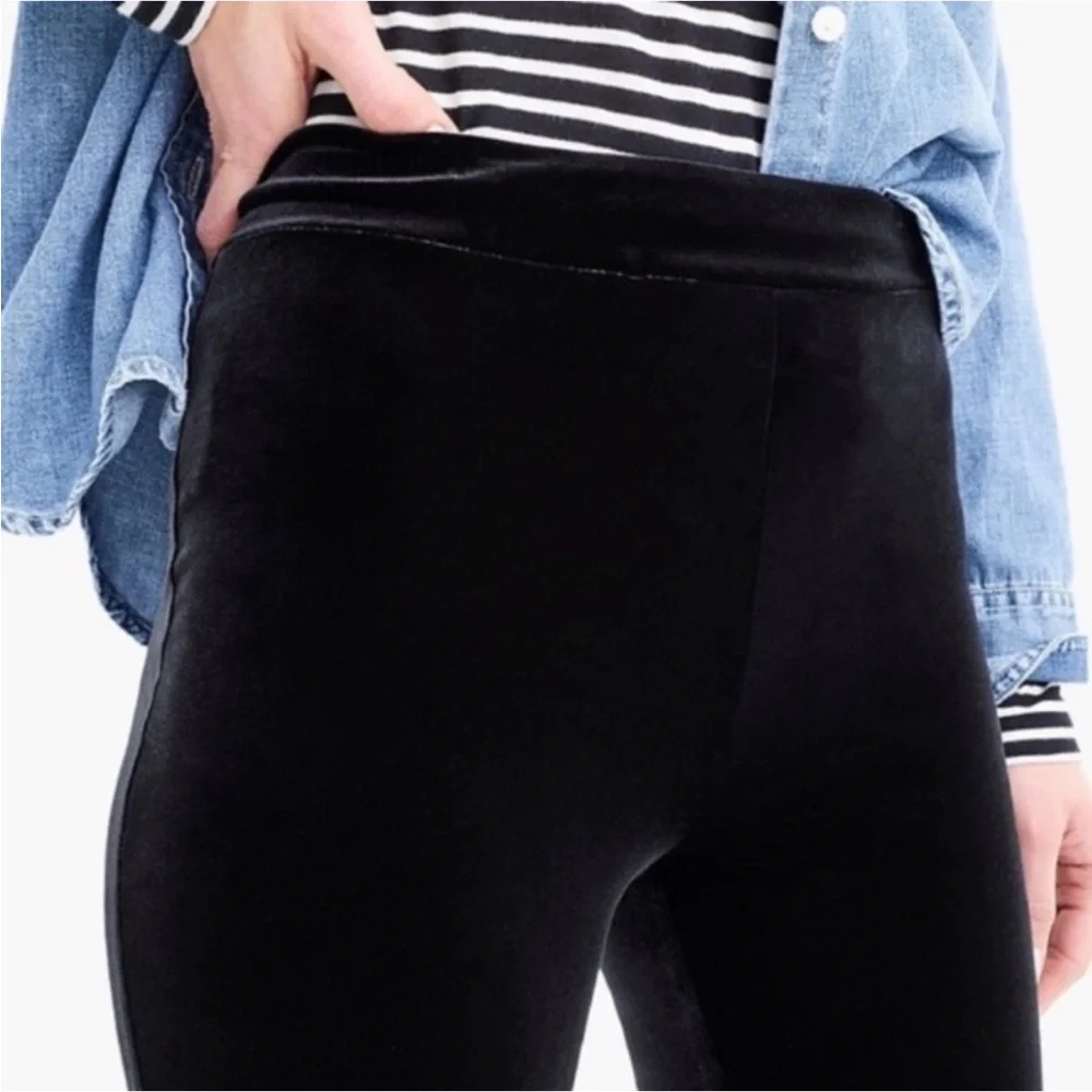 J. Crew Velvet Leggings Black